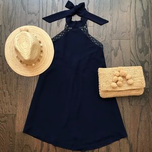 Charlotte Navy Halter Dress